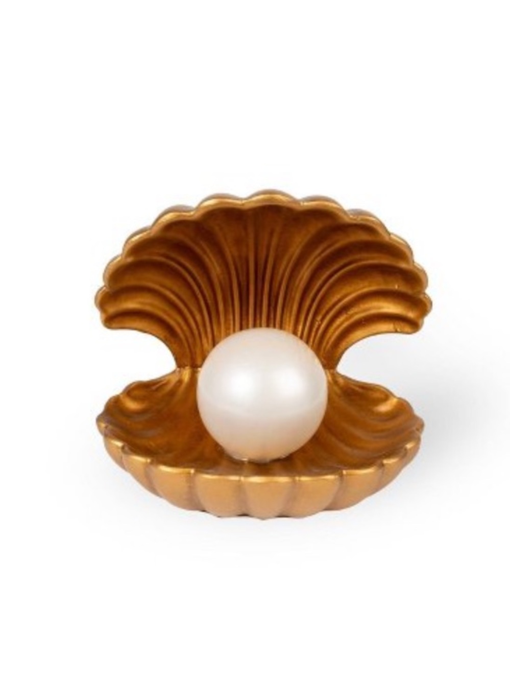 Gold Shell with Pearl, Decorative Resin Figural Target Bullseye's Playground™